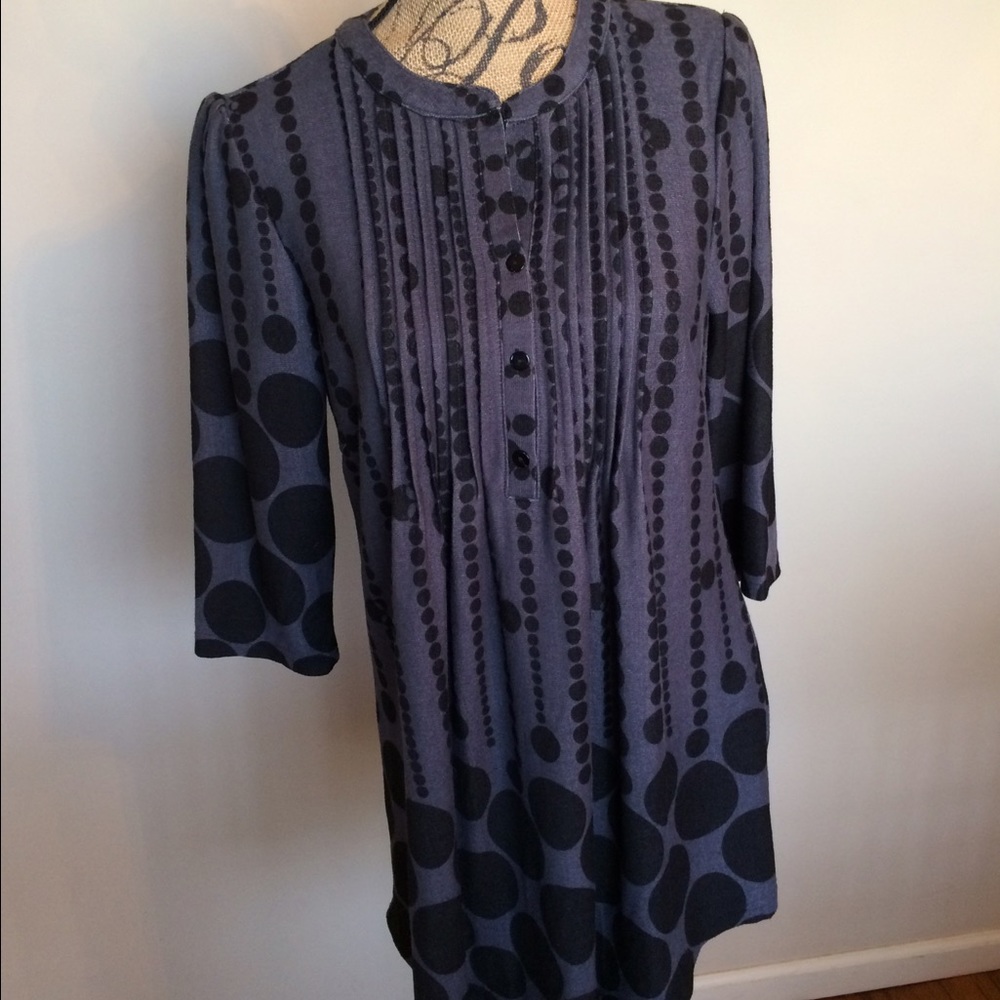 Reborn light weight knit tunic/dress pleated trim